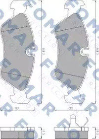 FOMAR FRICTION fo443381 -  Комплект тормозных колодок, дисковый тормоз